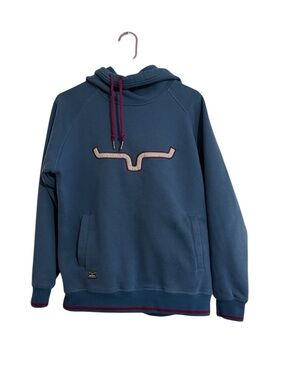 Kimes Ranch Navy Pullover Hoodie with Garnet Trim
